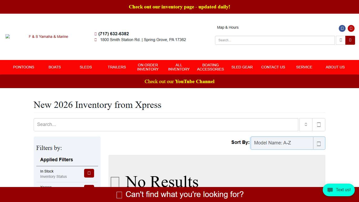 New 2026 Inventory from Xpress F & S Yamaha & Marine Spring Grove, PA (717) 632-6382